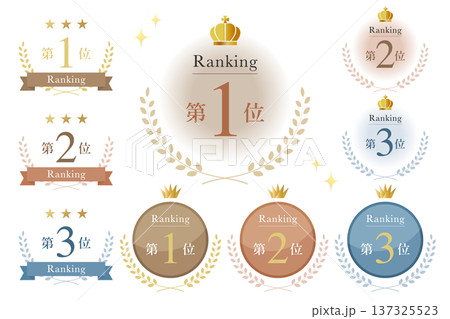 月桂樹とくすみカラーのおしゃれなランキングフレーム 137325523