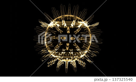 Holographic Virus Concept 3D Illustration 137325540