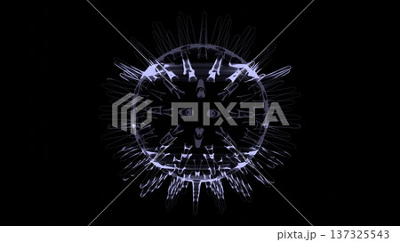 Holographic Virus Concept 3D Illustration 137325543