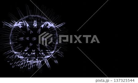 Holographic Virus Concept 3D Illustration 137325544