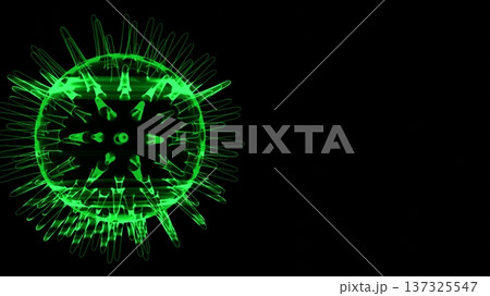 Holographic Virus Concept 3D Illustration Holographic Virus Concept 3D Illustration 137325547
