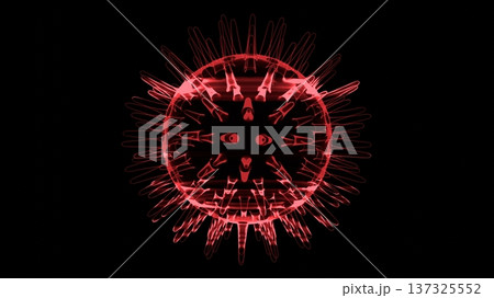 Holographic Virus Concept 3D Illustration Holographic Virus Concept 3D Illustration 137325552