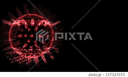 Holographic Virus Concept 3D Illustration Holographic Virus Concept 3D Illustration 137325553