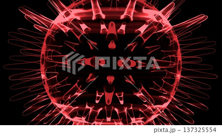 Holographic Virus Concept 3D Illustration Holographic Virus Concept 3D Illustration 137325554