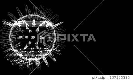Holographic Virus Concept 3D Illustration Holographic Virus Concept 3D Illustration 137325556