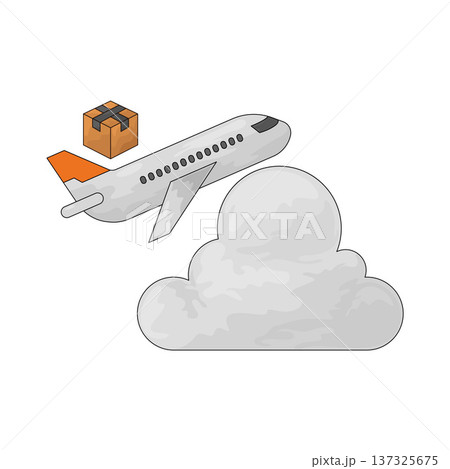 Illustration of Cargo Airplane 137325675