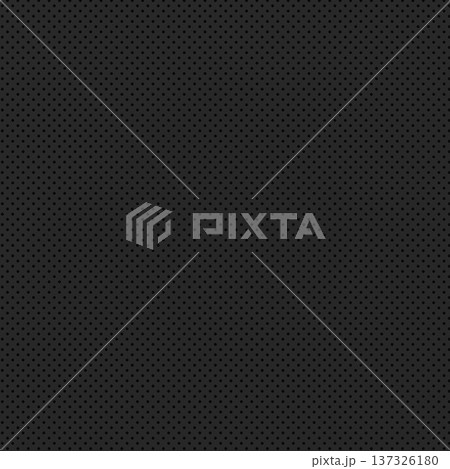 Black Perforated Leather Texture with Evenly Spaced Dot Pattern. 3D rendering illustration 137326180
