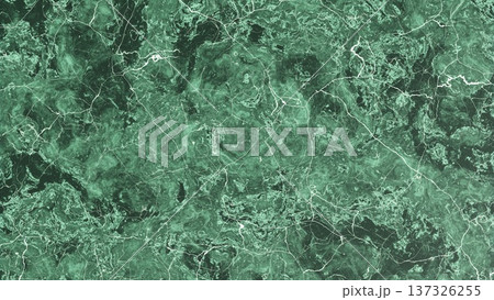 Deep green malachite marble texture with intricate white veins for exotic luxury background and decor 137326255