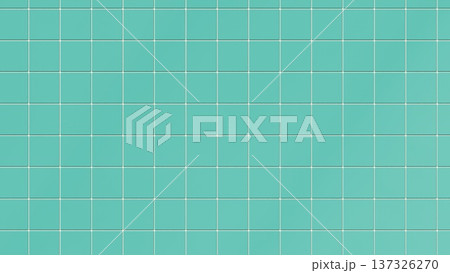 Teal blue square tile texture background with clean modern aesthetic for bathroom or kitchen design Teal blue square tile texture background with clean modern aesthetic for bathroom or kitchen design 137326270