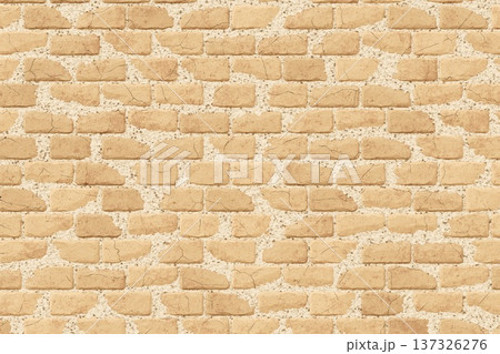 Classic weathered beige brick wall texture background for industrial loft style interior and exterior design Classic weathered beige brick wall texture background for industrial loft style interior and exterior design 137326276