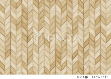 Light beige wood herringbone parquet texture background with clean modern timber grain and geometric flooring design. Light beige wood herringbone parquet texture background with clean modern timber grain and geometric flooring design. 137326412