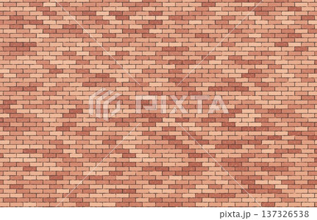 Classic red and tan brick wall texture background for architectural and building design. 137326538