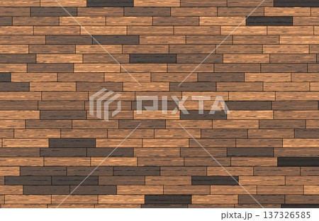 Modern wooden plank floor texture with various brown shades for interior design layout. 137326585