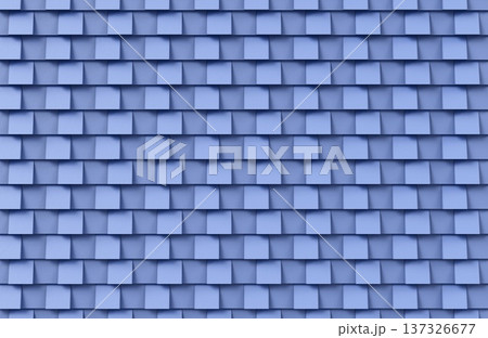 Blue geometric repeating square roof shingles texture illustration. 137326677