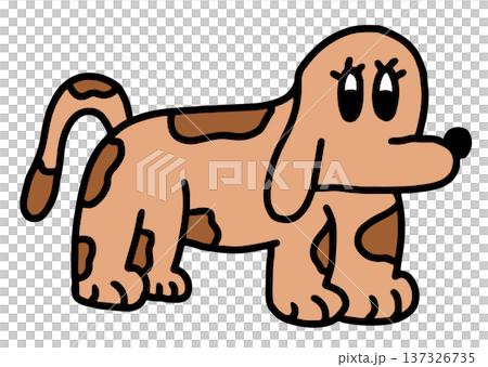 Hand drawn illustrations of dog body shape for decoration, puppy cartoon, characters, comic, mascot, stickers, tattoo, pet shop, vet, animal, home decor, house, yard, playtime, brooch, pin, icon, woof 137326735