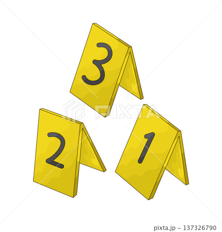 Illustration of Crime Scene Marker 137326790