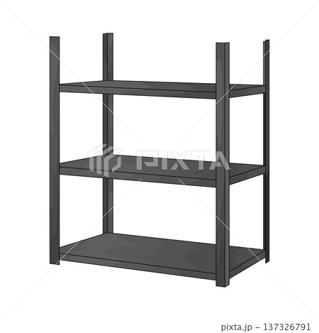 Illustration of Shelving Unit 137326791