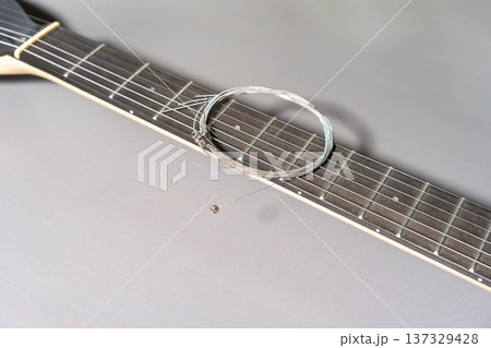 Guitar Neck with Strings Guitar Neck with Strings 137329428
