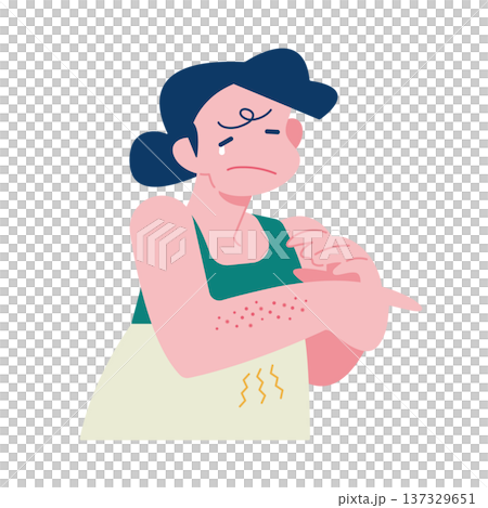 People with rough skin due to eczema, hives, stress, or UV damage 137329651