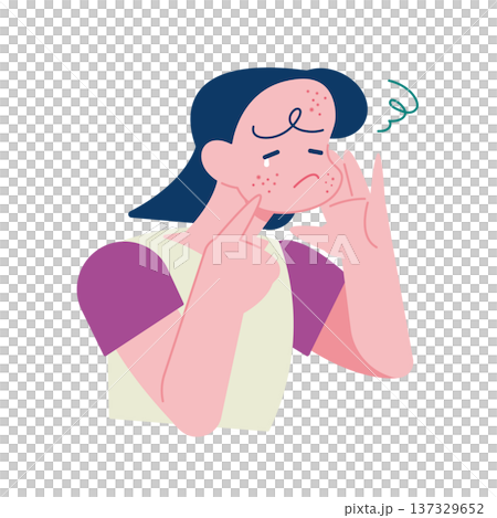 患有痤瘡、粉刺、濕疹和嚴重臉部皮膚問題的人 137329652