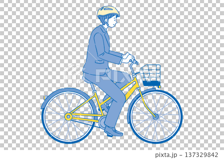 男學生騎自行車 2C 男學生騎自行車 2C 137329842