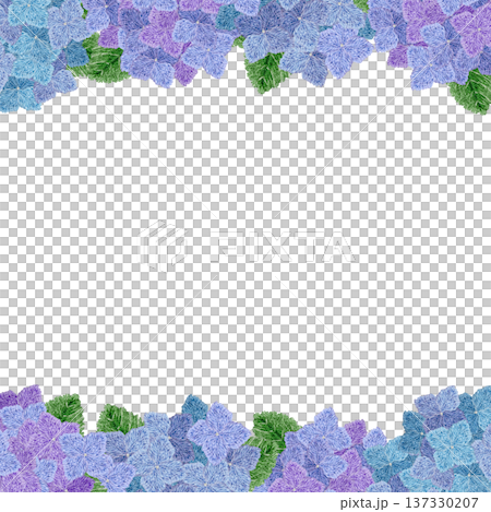 【繡球花上下框】手工刺繡插畫素材 【繡球花上下框】手工刺繡插畫素材 137330207