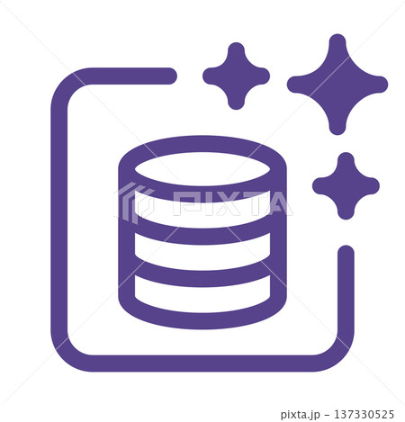 Synthetic data ai generator icon. Minimal outline design representing AI-driven data creation, machine learning, analytics, and digital technology concepts. Synthetic data ai generator icon. Minimal outline design representing AI-driven data creation, machine learning, analytics, and digital technology concepts. 137330525