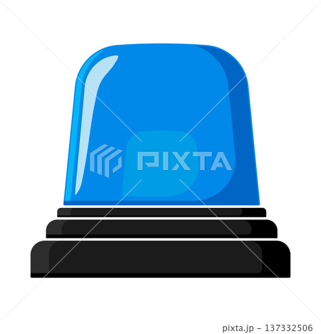 Blue emergency siren light icon, without background Blue emergency siren light icon, without background 137332506