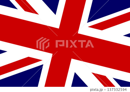 United Kingdom of Great Britain and Northern Ireland flag - rectangular cutout of rotated vector flag. 137332594