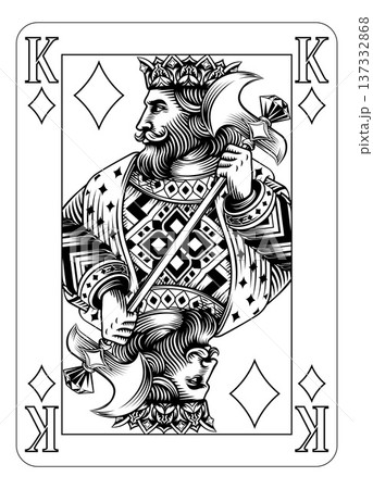 King of Diamonds Design from Deck of Playing Cards King of Diamonds Design from Deck of Playing Cards 137332868