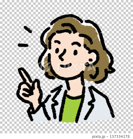 指を刺している女性医療従事者 137334178