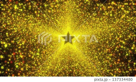 Star particle tunnel. Computer generated 3d render 137334480