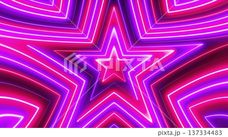 Stars neon tunnel. Computer generated 3d render Stars neon tunnel. Computer generated 3d render 137334483