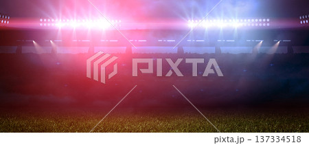 Soccer stadium at night 137334518