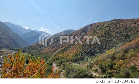 Beautiful Landscape Of The Valley In The Mountains 137334563
