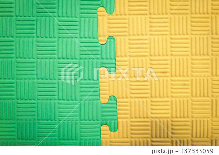 Connected EVA Floor Panels Form Two Color Fields 137335059