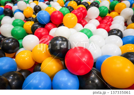 Indoor Ball Pit Surface Filled With Plastic Play Balls Indoor Ball Pit Surface Filled With Plastic Play Balls 137335061
