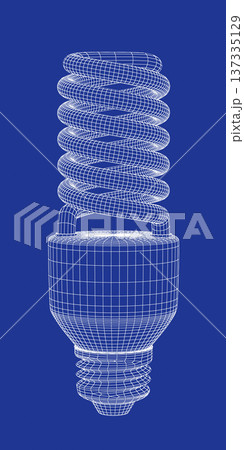 3D model of energy saving light bulb 137335129