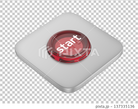 Red round start button Red round start button 137335136