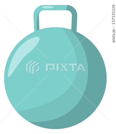 Kettlebell cartoon icon. Powerlifting fitness gym equipment Kettlebell cartoon icon. Powerlifting fitness gym equipment 137335226