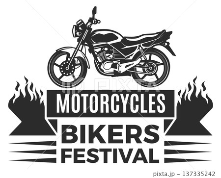 Biker festival black label. Speed racing emblem 137335242