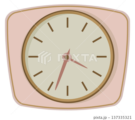 Analog clock. Elegant hour measurement color icon 137335321