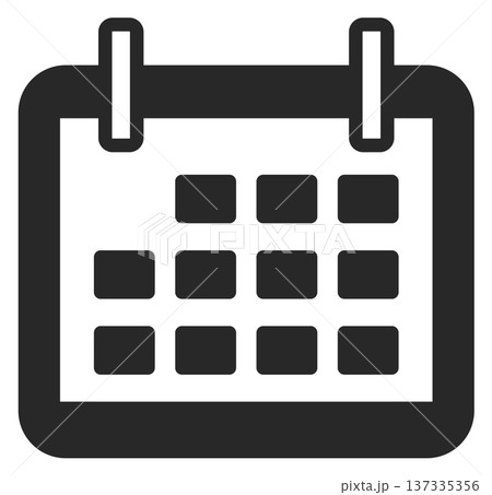 Daily calendar agenda black icon. Work organization Daily calendar agenda black icon. Work organization 137335356