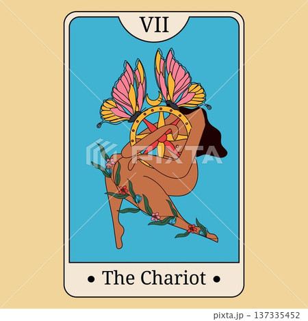 The Chariot Tarot Card Illustration Major Arcana VII 137335452