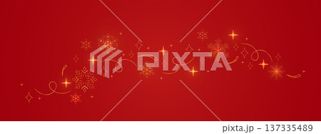 Golden snowflake border, winter abstract pattern Golden snowflake border, winter abstract pattern 137335489