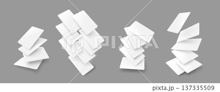 Blank flying poker card mockup, business voucher Blank flying poker card mockup, business voucher 137335509