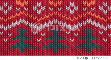 Nordic red sweater pattern, Christmas knit design 137335628