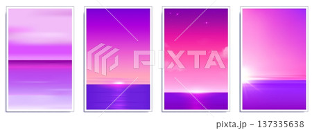 Sunset or sunrise gradient sky, pink horizon color 137335638