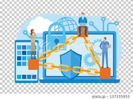 ブロックチェーンのイメージイラスト 137335933