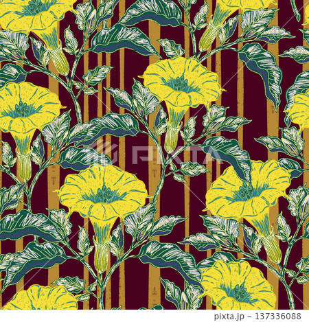 seamless floral pattern with daisy flowers seamless floral pattern with daisy flowers 137336088